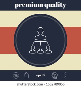 Hierarchy - line icon. Graphic elements for your design