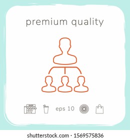 Hierarchy - line icon. Graphic elements for your design