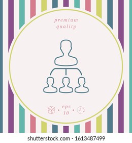 Hierarchy - line icon. Graphic elements for your design