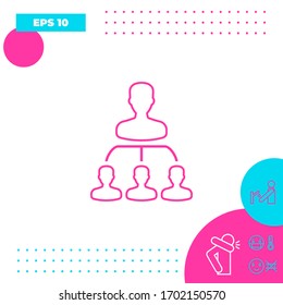 Hierarchy - line icon. Graphic elements for your design