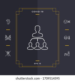 Hierarchy - line icon. Graphic elements for your design