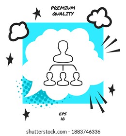 Hierarchy - line icon. Graphic elements for your design