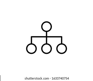 Hierarchy line icon. Vector symbol in trendy flat style on white background. Web sing for design.