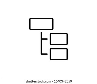 Hierarchy line icon. Vector symbol in trendy flat style on white background. Web sing for design.