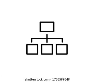 Hierarchy line icon. Vector symbol in trendy flat style on white background. Web sing for design.