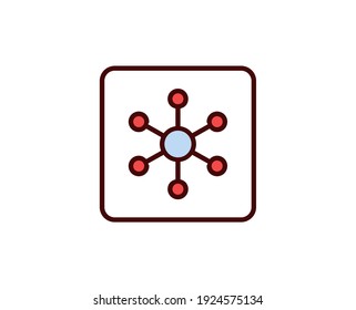 Hierarchy line icon. Vector symbol in trendy flat style on white background. Office sing for design.