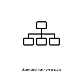 Hierarchy line icon. Vector symbol in trendy flat style on white background. Web sing for design.