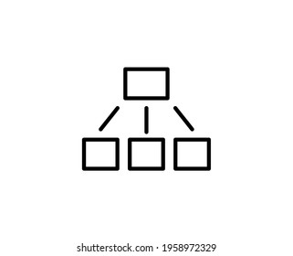 Hierarchy line icon. Vector symbol in trendy flat style on white background. Web sing for design.