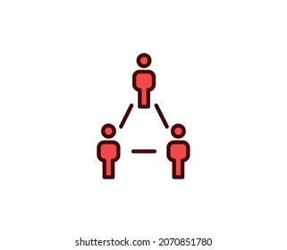 Hierarchy line icon. Vector symbol in trendy flat style on white background. Office sing for design.