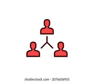 Hierarchy line icon. Vector symbol in trendy flat style on white background. Office sing for design.