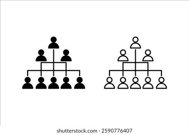 Hierarchy line icon. Vector symbol in trendy flat style on white background. Web sing for design.
