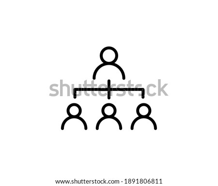 Hierarchy line icon. Vector symbol in trendy flat style on white background. Web sing for design.