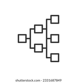Hierarchy, linear icon. Line with editable stroke
