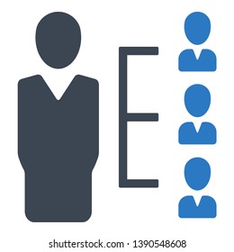Hierarchy management flat vector icon