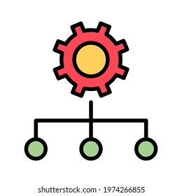 Hierarchy, management, settings icon vector image. Can also be used for seo and web. Suitable for use on web apps, mobile apps and print media.