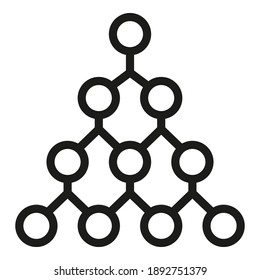 Hierarchy network icon. Outline hierarchy network vector icon for web design isolated on white background