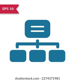 Hierarchy, Organigram Icon. Professional vector icon, glyph style.