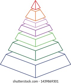 Hierarchy or organization chart concept pyramid