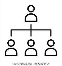 Ilustração do vetor de ícone de estrutura de tópicos de hierarquia