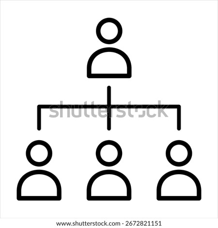 Hierarchy Outline Icon Vector Illustration