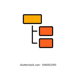 Hierarchy premium line icon. Simple high quality pictogram. Modern outline style icons. Stroke vector illustration on a white background. 