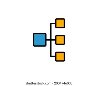 Hierarchy premium line icon. Simple high quality pictogram. Modern outline style icons. Stroke vector illustration on a white background. 