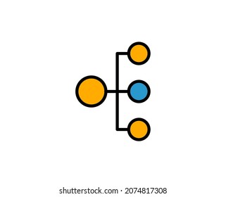 Hierarchy premium line icon. Simple high quality pictogram. Modern outline style icons. Stroke vector illustration on a white background. 