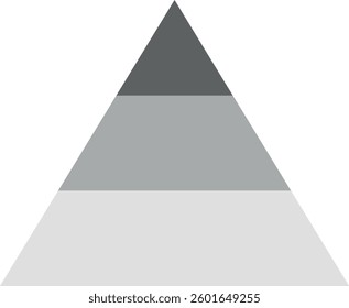Hierarchy pyramid icon statistics illustration sign design style vector on a white background.
