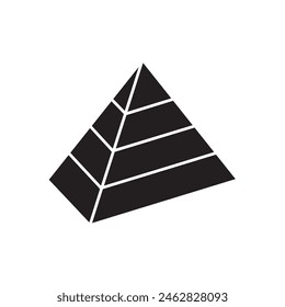 Hierarchy pyramid icon, template for graphic and web design. vector illustration