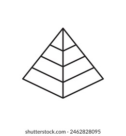 Hierarchiepyramidensymbol, Vorlage für Grafik und Webdesign. Vektorillustration
