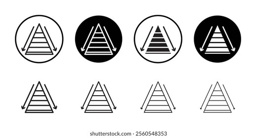 Hierarchy pyramid icon Thin line flat illustration