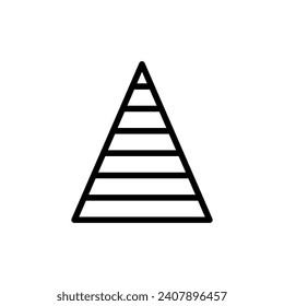 Hierarchy pyramid vector line icon illustration