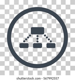 Hierarchy rounded icon. Vector illustration style is flat iconic symbol inside a circle, smooth blue color, transparent background. Designed for web and software interfaces.