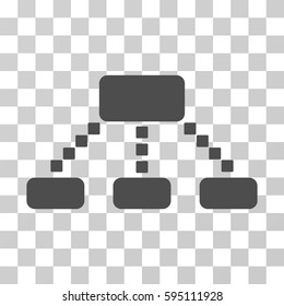 Hierarchy Scheme icon. Vector illustration style is flat iconic symbol, gray color, transparent background. Designed for web and software interfaces.