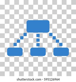 Hierarchy Scheme icon. Vector illustration style is flat iconic symbol, cobalt color, transparent background. Designed for web and software interfaces.