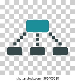 Hierarchy Scheme icon. Vector illustration style is flat iconic bicolor symbol, soft blue colors, transparent background. Designed for web and software interfaces.