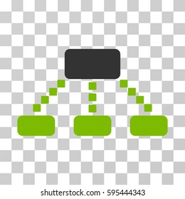 Hierarchy Scheme icon. Vector illustration style is flat iconic bicolor symbol, eco green and gray colors, transparent background. Designed for web and software interfaces.