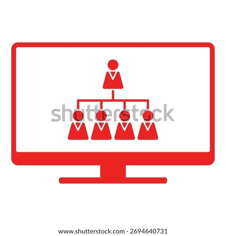 Hierarchy and screen on white