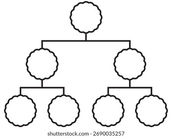 Hierarchy Social Chart Infographic Line
