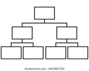 Hierarchy Social Chart Infographic Line