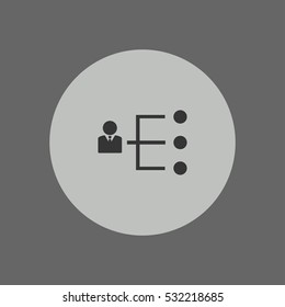 hierarchy structure businessman icon vector, can be used for web and mobile design