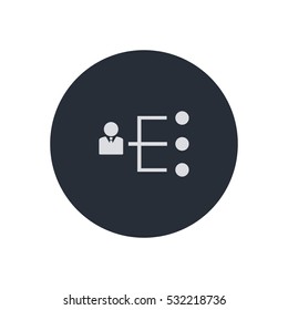 hierarchy structure businessman icon vector, can be used for web and mobile design
