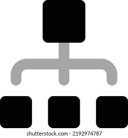 Hierarchy structure duotone bold icon
