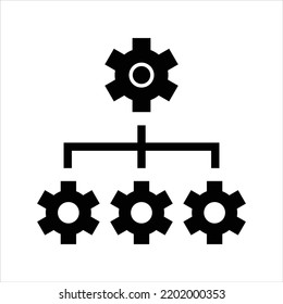 Hierarchy structure icon vector graphic illustration