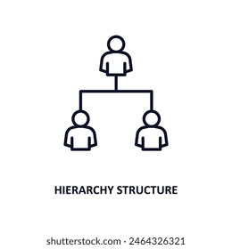 hierarchy structure outline icon.  Thin line icon from business collection. Editable vector isolated on white background