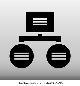 Hierarchy Structure Vector Icon Illustration