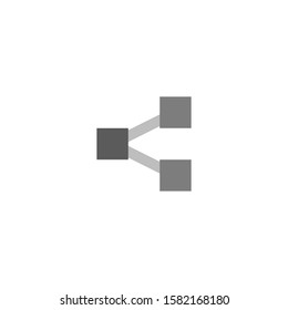 Hierarchy structure vector icon on white background. Flat vector hierarchy structure icon symbol sign from modern business collection for mobile concept and web apps design.