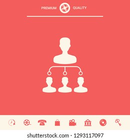 Hierarchy symbol icon. Graphic elements for your design