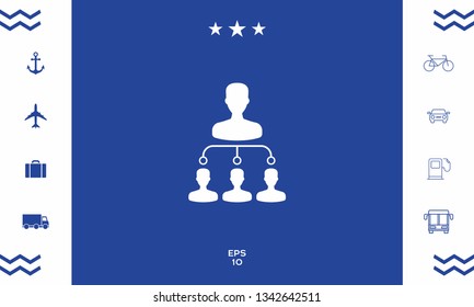 Hierarchy symbol icon. Graphic elements for your design