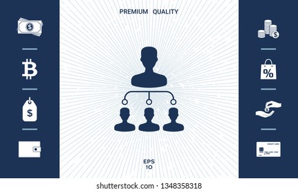 Hierarchy symbol icon. Graphic elements for your design